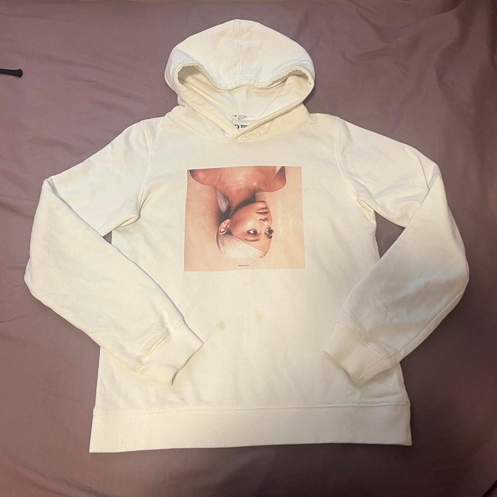 ariana grande cream/white sweetener hoodie